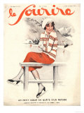 Le Sourire, Ice Skating, Winter Sport Magazine, France, 1930