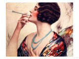 Women Cigarettes Holders Smoking, USA, 1920
