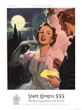 State Express 555, Cigarettes Smoking Glamour, UK, 1950 Premium Poster