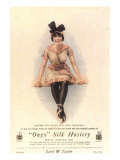 Onyx Silk Stockings Womens Nylons Hosiery, USA, 1915 Premium Poster