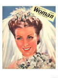 Woman, Wedding Weddings Marriages Bride Brides Magazine, UK, 1942