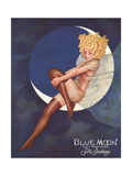 Blue Moon Silk stockings, Womens Glamour Pin-Ups Nylons Hosiery, USA, 1920