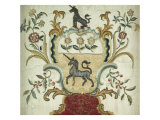 Fine and Important Silk-On-Silk Embroidered Coat-Of-Arms. Philadelphia, 1765