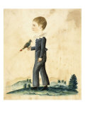 Buy Portrait of a Young Boy with Parrot at AllPosters.com
