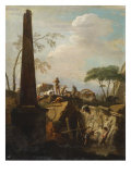 Buy Italianate Landscape with an Obelisk and Archaeologists by Classical Ruins at AllPosters.com