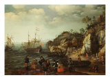 Coastal Scene with Fishermen and Huntsmen on the Shore, 1626