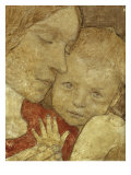 Childhood. Signed, Tempera on Panel