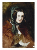 Buy Portrait Study of Lady Harriet Hamilton, Wearing a Red Cape and Green Bonnet, 19th Century at AllPosters.com