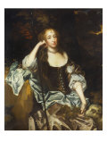 Buy Portrait of a Lady, Three-Quarter Length, in a Brown Dress with Slashed Sleeves, 17th Century at AllPosters.com