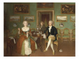 Buy Group Portrait of a Lady and Two Gentlemen Full-Length Seated at a Table at AllPosters.com