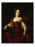 Buy Portrait of a Lady, Seated, Three Quarter Length, Wearing a Red Dress at AllPosters.com