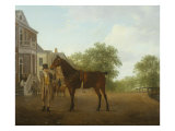 Buy Gentleman Holding a Saddled Horse in a Street by a Canal, 18th-19th Century at AllPosters.com