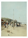 At the Beach. Gouache