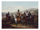 Buy Mounted Officer of the Bundelkand Legion, with Native Officers, 19th Century at AllPosters.com