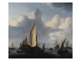 Buy Seascape with a States Yacht and Other Shipping in a Calm, 1654 at AllPosters.com