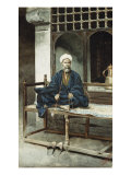 Arab, Holding Prayer Beads and Smoking a Pipe