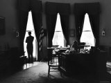 President John F. Kennedy and Attorney Gen. Robert F. Kennedy in the Oval Office at the White House