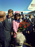 Pres. John F. Kennedy and Wife Jackie Arriving at Love Field, Campaign Tour with VP Lyndon Johnson