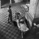 US Army Nurse 2nd Lt. Florence Vehmeier Walking Past GI with Bullet Wound in His Stomach, WWII