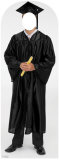 Male Graduate Black Cap & Gown
