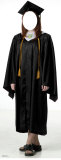Female Graduate Black Cap & Gown