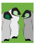 Baby Penguins in Green