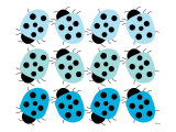 Blue Lady Bug Family