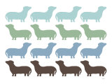 Blue Dashund Family