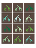 Green Giraffe Squares