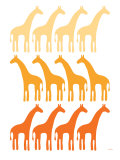 Orange Giraffe Family