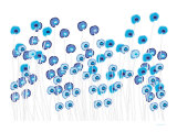 Blue Wildflowers Premium Poster