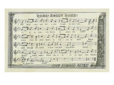 John Howard Payne Brand Cigar Box Label, Home Sweet Home Sheetmusic