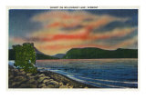 Willoughby Lake, Vermont, Sunset Scene on the Lake