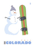 Vail, Colorado, Snowman with Snowboard