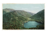 White Mts., New Hampshire, Aerial View of Echo Lake and Franconia Notch