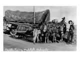 Pritchett, Colorado, View of Orville Ewing with his The Old West Still Lives Wagon