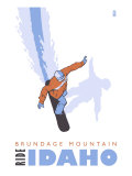 Brundage Mountain, Idaho, Stylized Snowboarder