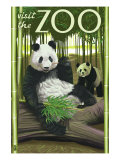 Buy Visit the Zoo, Panda Bear Scene at AllPosters.com