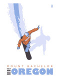 Mount Bachelor, Oregon, Stylized Snowboarder
