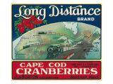 Buy Wareham, Massachusetts, Long Distance Brand Cape Cod Cranberry Label at AllPosters.com