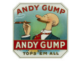 Andy Gump Brand Cigar Box Label
