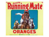 Lindsay, California, Seabiscuit Running Mate Brand Citrus Label