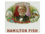Hamilton Fish Brand Cigar Box Label