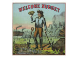 Virginia, Welcome Nugget Brand Tobacco Label