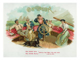 On Deck Brand Cigar Box Label, Nautical Premium Poster