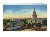 Buy Springfield, Illinois, Aerial View of the State Capitol, Supreme Court Bldg, Centennial Bldg at AllPosters.com