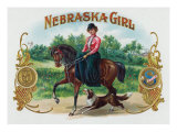 Nebraska Girl Brand Cigar Box Label