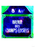 Ave Champs-Elysees Sign, Paris