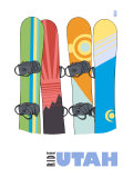 Buy Utah, Snowboards in the Snow at AllPosters.com