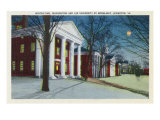 Lexington, VA, Exterior View of Washington, Lee University at Night during Winter